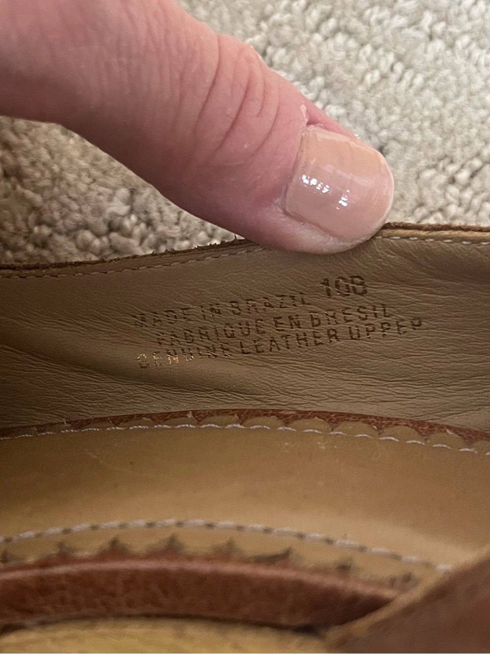 Miss Albright by Anthropologie tan leather wedge shoes women’s size 10B - Picture 7 of 7